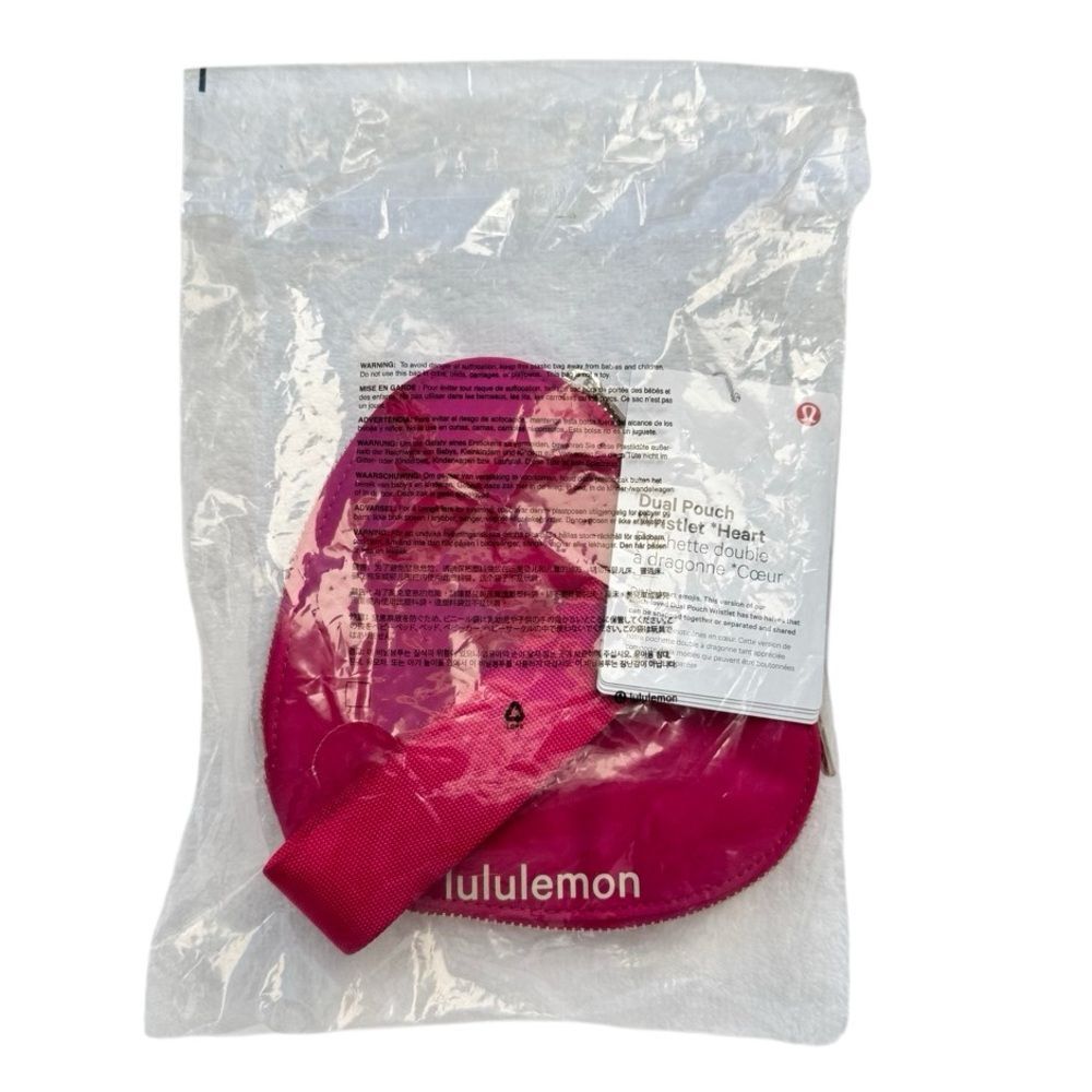 Lululemon Dual Pouch Wristlet Heart Passionate / Passionate / Gold - Picture 9 of 9
